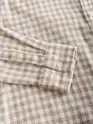 Beige Window Check Cotton Shirt
