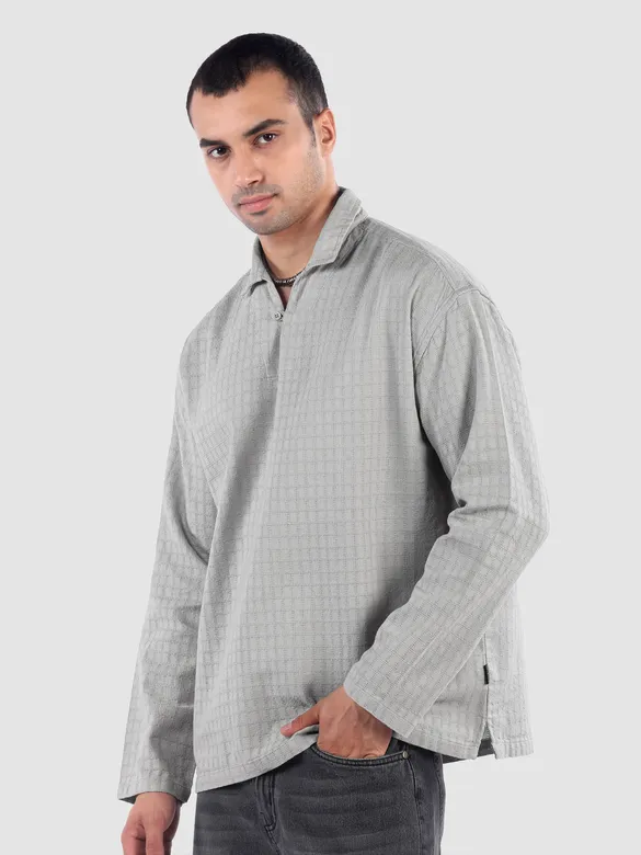 Light Grey Pullover Kurta Shirt