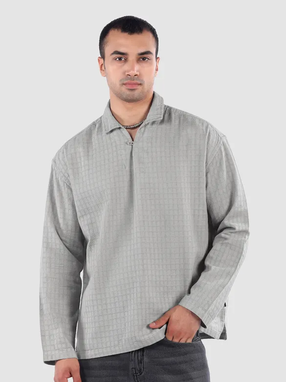 Light Grey Pullover Kurta Shirt