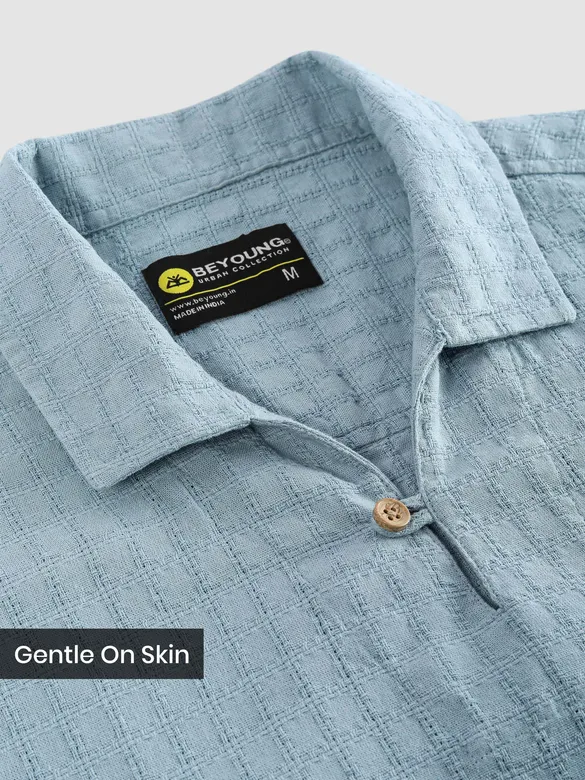 Sky Blue Pullover Kurta Shirt