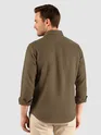 Brown Waffle Button-Down Cotton Shirt