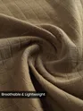 Brown Waffle Button-Down Cotton Shirt