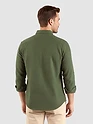 Military Green Waffle Button-Down Cotton Shirt