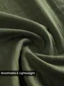 Military Green Waffle Button-Down Cotton Shirt