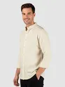 Off-White Waffle Button-Down Cotton Shirt