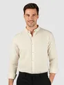 Off-White Waffle Button-Down Cotton Shirt