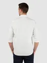 White Waffle Button-Down Cotton Shirt