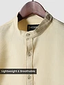 Beige Breezy Stand Collar Shirt