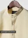 Beige Breezy Stand Collar Shirt