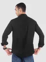 Black Breezy Stand Collar Shirt
