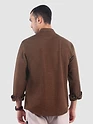 Coffee Brown Breezy Stand Collar Shirt