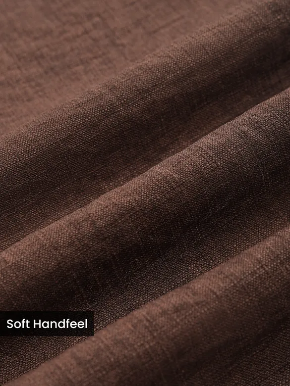 Coffee Brown Breezy Stand Collar Shirt