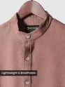Mauve Breezy Stand Collar Shirt