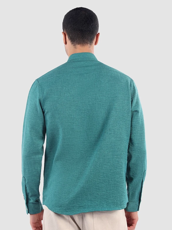 Regent Green Breezy Stand Collar Shirt
