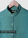 Regent Green Breezy Stand Collar Shirt