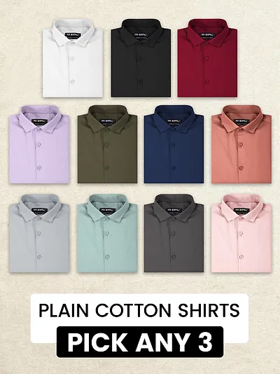 Best plain shirts combo for men online in india, 