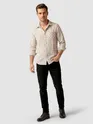 Beige Busy Check Cotton Shirt