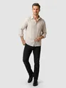 Beige Single Stripe Cotton Shirt