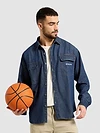 Dark Blue Dual Pocket Denim Shirt