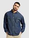 Dark Blue Dual Pocket Denim Shirt