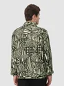 Green and Black Abstract Print Shacket