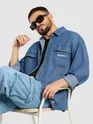 Mid Blue Dual Pocket Denim Shirt