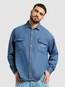 Mid Blue Dual Pocket Denim Shirt