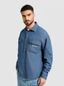 Mid Blue Dual Pocket Denim Shirt