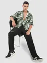Olive Ethereal Printed Shirt