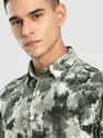 Olive Ethereal Printed Shirt