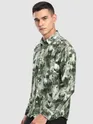 Olive Ethereal Printed Shirt