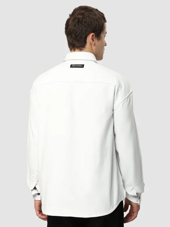 White Recycled Flannel Shirt