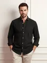 Black Laser Cut Shirt