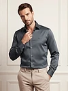 Man in Dark Grey Satin Shirts for men