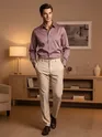 Mauve Pink Satin Shirt - Beyoung