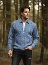 Airforce Blue Color Blast Shacket