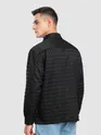 Black Fur Wave Textured Shirt