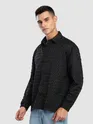 Black Fur Wave Textured Shirt
