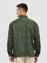 Olive Fur Abstract Textured Shirt