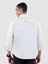 White Dual Pocket Contrast Stitch Shirt