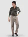 Brown Tropical Printed Viscose Shirt