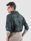 Grey Tropical Printed Viscose Shirt