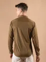 Brown Smooth Fit Solid Shirt