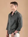 Dark Grey Smooth Fit Solid Shirt