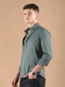 Stone Grey Smooth Fit Solid Shirt