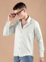 White Smooth Fit Solid Shirt