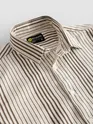 Brown Cotton Stripe Shirt