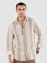 Brown Cotton Stripe Shirt