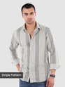Navy Cotton Stripe Shirt