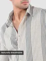 Navy Cotton Stripe Shirt